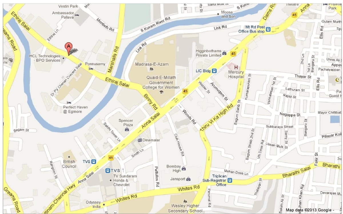 Anna Salai Chennai karte
