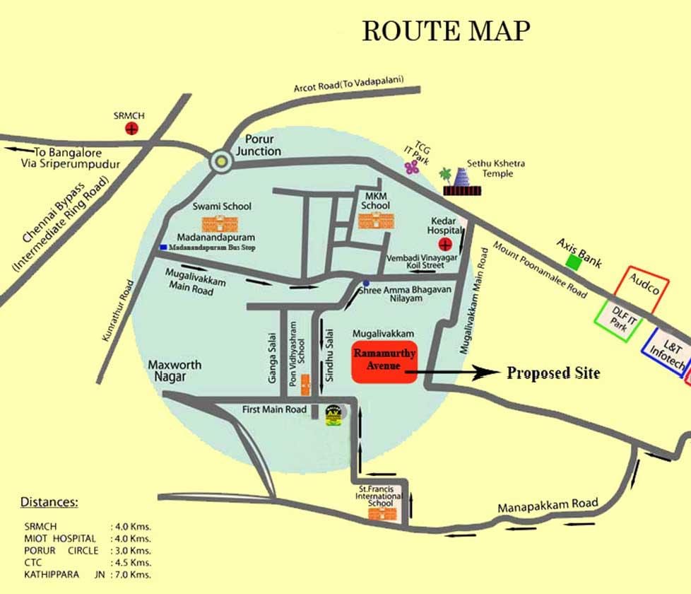Porur Chennai karte