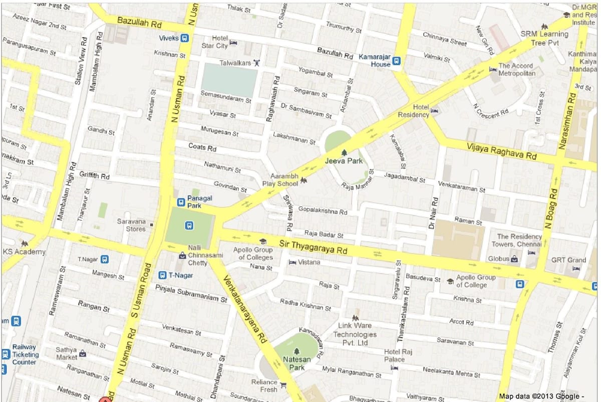 karte Chennai t Nagar