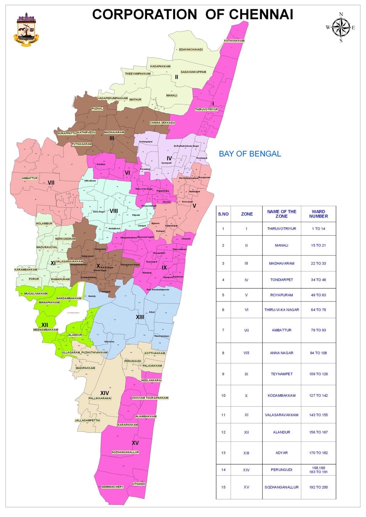 Chennai corporation ward karte