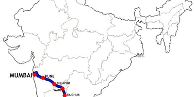 Mumbai, lai Chennai karte