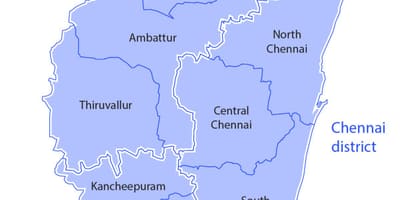 Chennai ierobežojumu karte