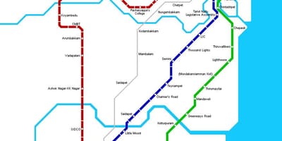 Chennai metro stacija map