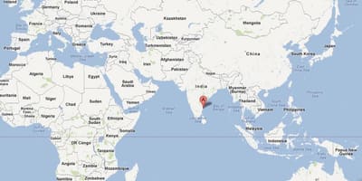 Chennai uz pasaules kartes