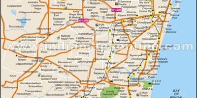 Chennai city pilnu karte